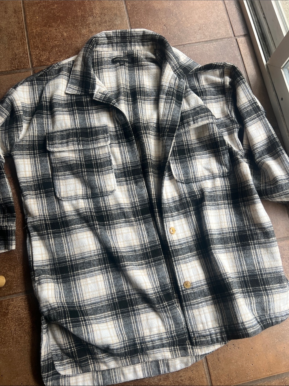 Banana Republic women’s  Plaid Flannel Shirt Jacket